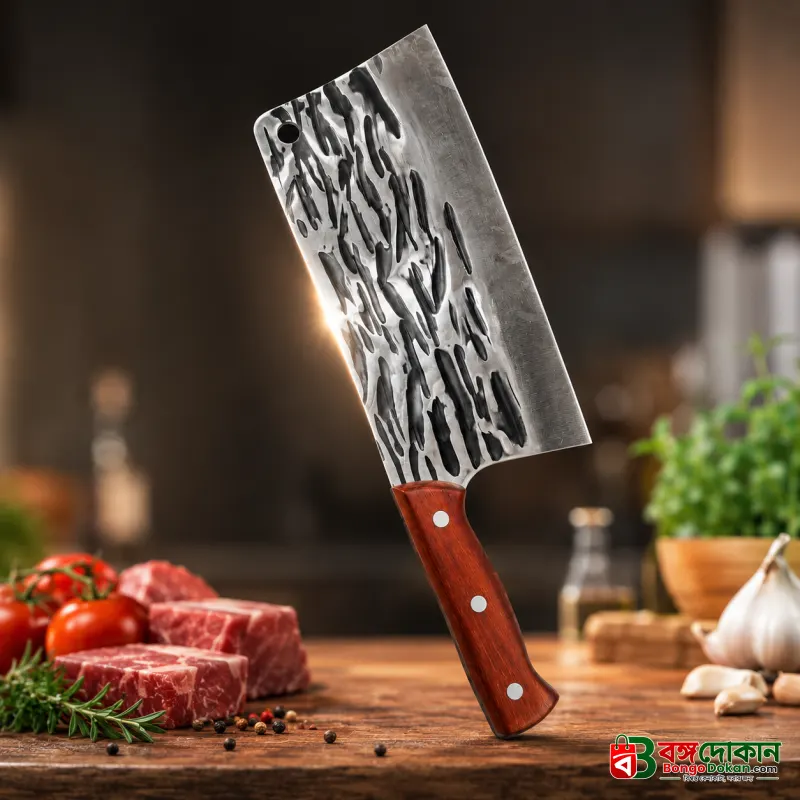 Master Your Kitchen: Premium Hammered Finish Chef's Cleaver - বাংলাদেশে সেরা দাম ও লাইফস্টাইল কালেকশন