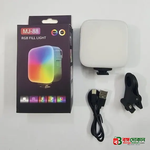 MJ-88 RGB Fill Light - Adjustable Brightness, Touch Control, RGB Colors - বাংলাদেশে সেরা দাম ও স্পেসিফিকেশন | বঙ্গদোকান