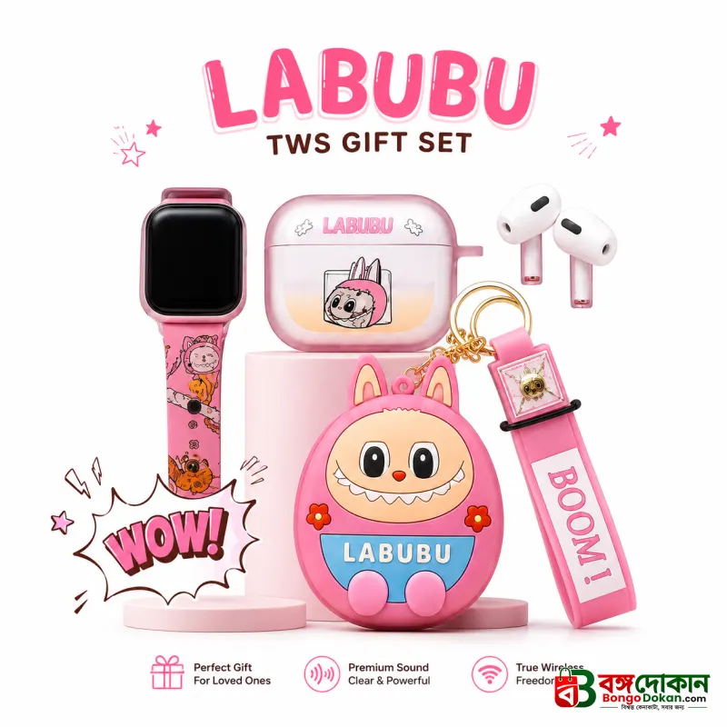 Pop Mart Labubu 2-in-1 Gadget Set – Cute Wireless TWS Earbuds & Smartwatch Strap Combo with Collectible Character Case - বাংলাদেশে সেরা দাম ও স্মার্ট ফিচার