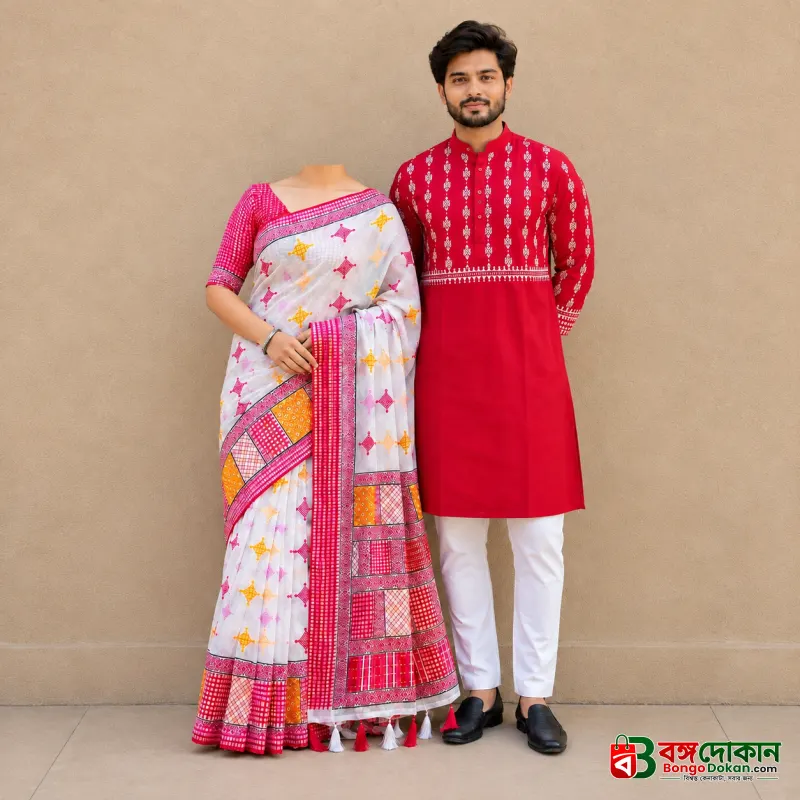 Special Puja Collection: Colorful Couple Sets for the Festivities - বাংলাদেশে সেরা দাম ও আকর্ষণীয় কালেকশন